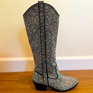 Rhinestone boots. Brand new, never worn.